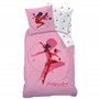 Miraculous Ladybug Shadow Parure de Lit Fille 140x200 cm | Housse de Couette Enfant 1 Personne 140x200 cm + 1 Taie d'oreiller 63