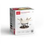 Service a fondue tradition - LIVOO - MEN426C - 2,6L - 6 personnes - Fonte émaillée - 6 fourchettes - Caquelon compatible tous fe