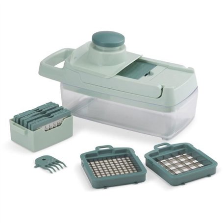 Mandoline multifonction - LIVOO - MEN435 - 8 lames acier inoxydable - Bac de récupération 1