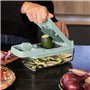 Mandoline multifonction - LIVOO - MEN435 - 8 lames acier inoxydable - Bac de récupération 1,5 L - Compatible lave-vaisselle