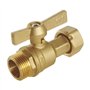 Robinet d'arrêt en laiton pour compteur Mâle 3/4"