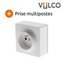 Prise simple 16A en saillie - Blanc - Vulco - Zenitech