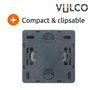 Prise simple 16A en saillie - Blanc - Vulco - Zenitech