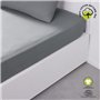 Drap housse - TODAY - 160 x 200 cm + 30 cm - Coton - Organic Acier