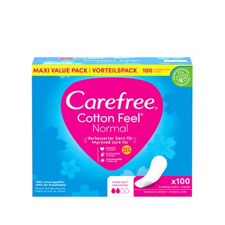 Carefree Protège-slips Cotton Feel Normal sans parfum (100 pièces)