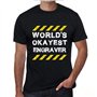 Homme Tee-Shirt Le Meilleur Graveur du Monde – Worlds Okayest Engraver – T-Shirt Graphique Éco-Responsable Vintage Cadeau Nouvea