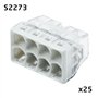 WAGO - Flacon de 25 mini bornes de connexion automatique 8 entrées S2273
