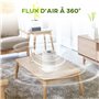 HOMCOM Purificateur d'air HEPA, Ioniseur, CADR 225m³/h mode de veille silencieux 50W minuterie 4 vitesses - dim. 22L x 22l x 36H