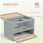 PawHut Cage pour Hamsters Souris Petits rongeurs Multi-équipements Rampe Plateformes Toit ouvrant grillagé Porte Gris