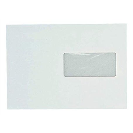 lot de 1000 enveloppes courrier A5 avec fenêtre - C5 papier velin blanc 90g format 162 x 229 mm une enveloppe blanche avec ferme