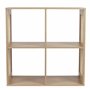 HOME DECO FACTORY - HD0244 - Rangement Modulable 4 Cases Bali, Marron