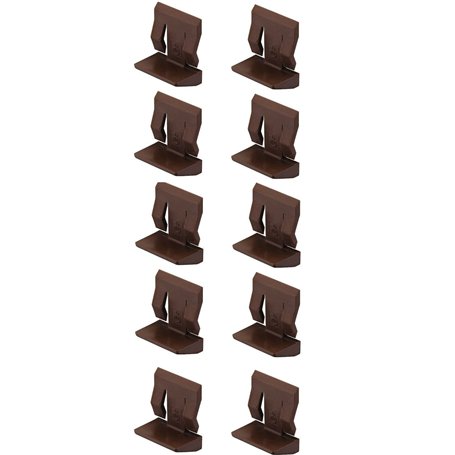 cyclingcolors 10x taquet étagère plastique marron tablette bois et verre meuble support fixation