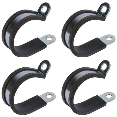cyclingcolors 4x Collier de Serrage Métallique avec Insert Caoutchouc Fixation Tube P Clip Serre Cable Tuyau Conduit Collier