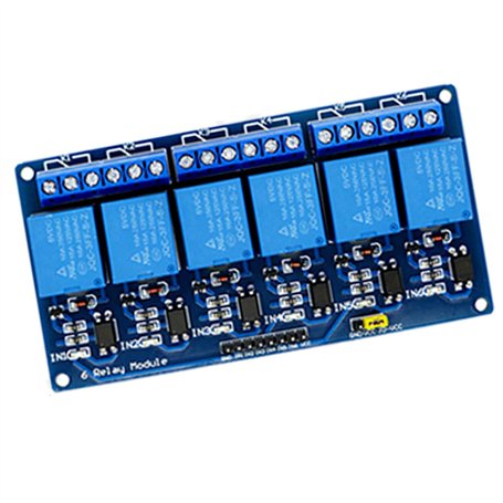 MODULE 6 RELAIS 12V 6 CANAUX OPTOCOUPLEURS DIY REMPLACEMENT/COMPATIBLE AVEC ARDUINO RASPBERRY Pi (1082)