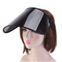 Pretyzooom Chapeau de visière transparente anti-UV Protection d'Été Chapeau de Soleil Anti-UV Visière pour l'Été Noir