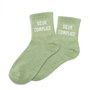Chaussettes vertes paillettes "Soeur Complice"