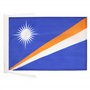 AZ FLAG - Drapeau Iles Marshall - 45x30 cm - Pavillon Marshallais 100% Polyester Avec Deux Cordelettes - 20g