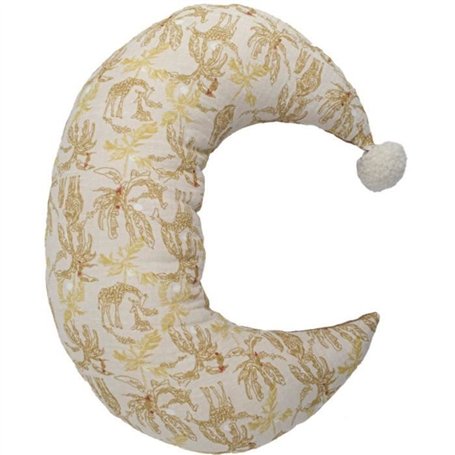 Coussin lune - DOMIVA - Honey Moon - 2 faces différentes