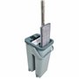AquaLaser Easy Flat Mop - Seau Auto Nettoyant à double compartiment avec Balai à tête pivotante et 2 lingettes Microfibre