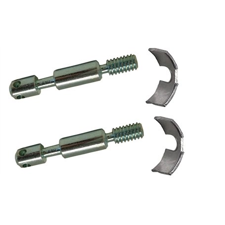 cyclingcolors kit de 2x goujons d'assemblage de lit meuble diamètre 8mm x longueur 75mm 4 trous + 2x étrier ferrure ouvert 38mm