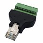 2X Bornier RJ45 Male Domino 8 Voies sans Soudure