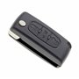 Jongo® CE0523 Coque de Clé Pliable 3 Boutons Compatible Peugeot 207, 308, 407, Citroën C5, Jumpy 3 | sans Lame | avec Goupille F