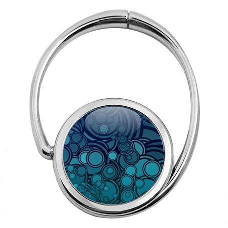 Miss Kha - Accroche Sac Pliable Psychédélique Bleu