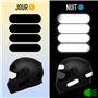 Wraplab - Kit 8 Stickers Bandes Réfléchissantes pour Casque Moto - Homologués France - Haute Visibilité Nuit - Made in France