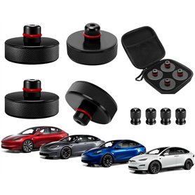 Coussinet de levage Tesla Model 3 Highland/S/X/Y avec un étui de rangement, Accessoires pour Tesla, jack pad block de protection Coussinet de levage Tesla Model 3 Highland/S/X/Y avec un étui de rangement