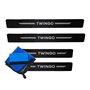 ODOKIT Seuil De Protection Fibre De Carbone Noir - Compatible avec Renault Twingo - Accessoires 4 Pièces - Facile à Installer -