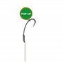 PRO FILSTAR Hameçon de pêche à la carpe D-Rig N4, bas de ligne fluorocarbone 20 cm 9 kg, Аnti gewangle Sleeve - Curve Shank Hook