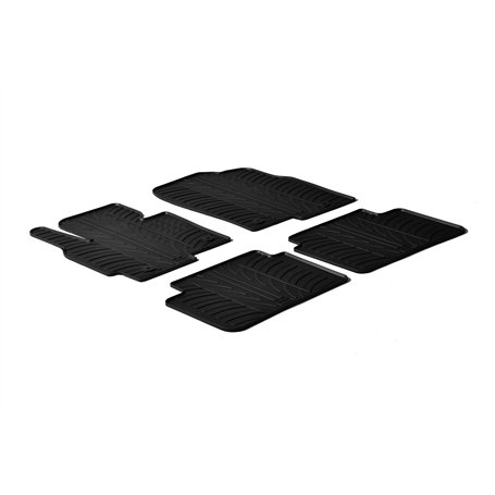 Gledring Set tapis de caoutchouc compatible avec Mazda CX-5 essence 2012-2017 (T profil 4-pièces + clips de montage)