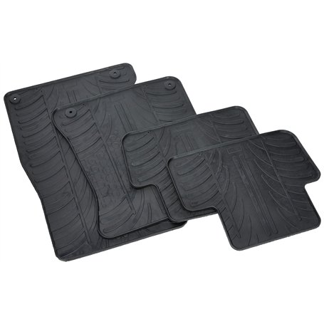 Gledring Set tapis de caoutchouc compatible avec Audi A4 2008-2015 & A5 Sportback 2008-2016 (T profil 4-pièces + clips de montag