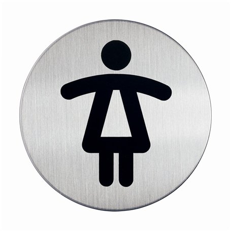 Durable 490423 Picto Étiquette de Porte Ronde (Wc Femmes