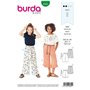 Patron Burda 9302 Pantalon fille léger à coulisse élastiquée ou pantacourt 7/8 - de 6 à 11 ans