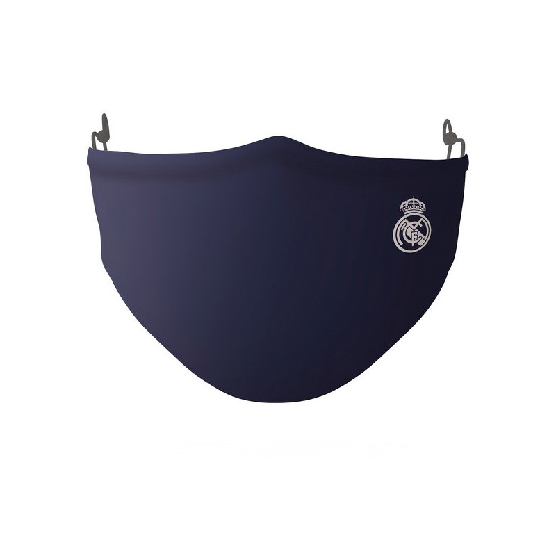 Masque en tissu hygiénique réutilisable Real Madrid C.F. Adulte Bleu