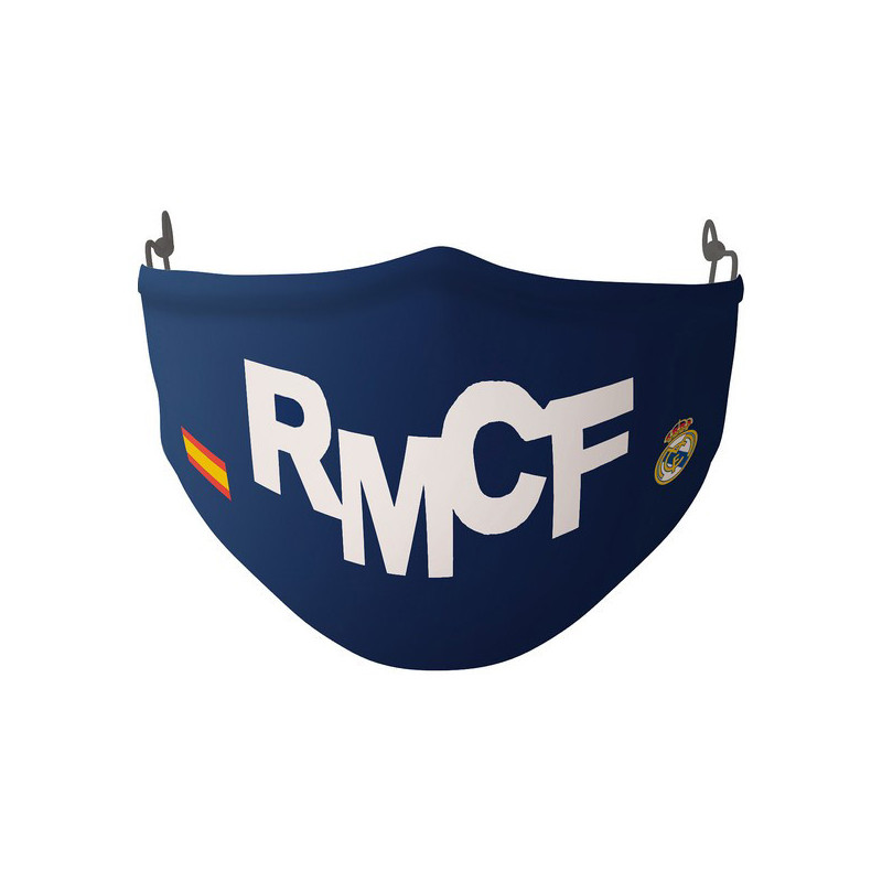 Masque en tissu hygiénique réutilisable Real Madrid C.F. SF-822024-897 Bleu Blanc