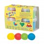 Feuchtmann Lot de 4 mini pâtes à modeler souples pour enfants de 80 g, non toxique, végétalienne et sans gluten, séchage à l'air