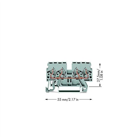 Wago 870–831 Rail DIN terminal Block
