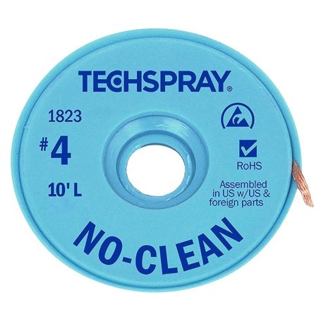 Techspray Tresse à dessouder ESD No Clean 1823-100F - 2