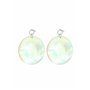 Elli Boucles d'Oreilles Disque de Nacre Boucles d'Oreille Femme - (925/1000) Argent