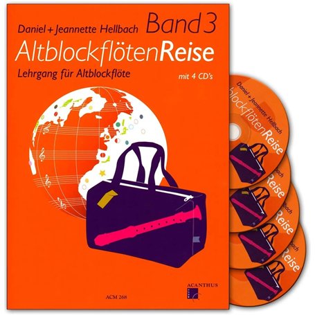 Flûte à bec Voyage Bande 3 – lehrgang pour flûte à bec alto avec 4 CD