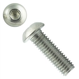 Eisenwaren2000 | Vis à tête bombée M12 x 25 mm avec six pans creux (20 pièces) – Vis à tête bombée avec tête plate – Vis filetée