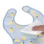 LÄSSIG Baby Bib Set 2 pcs. avec protection anti-chute hydrofuge fermeture autoagrippante/Lightweight Bib Happy Fruits Lemon