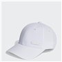 adidas Mixte Metal Badge Lightweight Baseball Cap, White, S