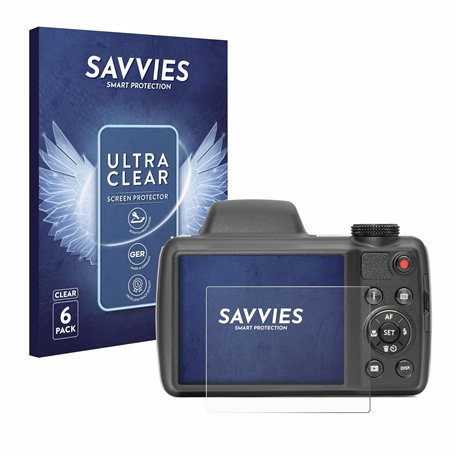 savvies Protection Ecran pour Kodak Pixpro AZ528 (6 Pièces) - Film Protection Ultra Clair
