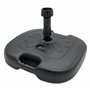 Pied de parasol en plastique 45 x 45 cm à remplir pour mâts de parasol jusqu'à 33 cm – Anthracite – Support de parasol à remplir