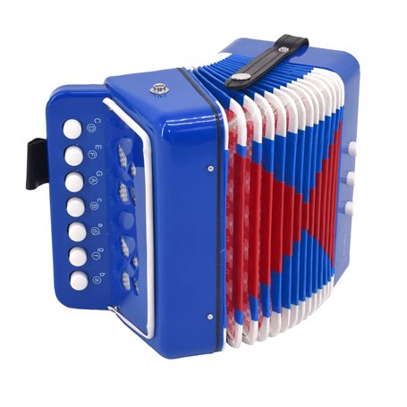 Accordéon Voggy's - 7 tons - 2 basses et valve d'air - L'accordéon pour enfants au design coloré et joyeux invite les petits mus