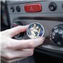 Médaille de Saint Christophe Argenté/bleu 3 cm Pour voiture