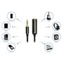 deleyCON 0,2m Câble Adaptateur Jack Stéréo Audio - Mâle 3,5mm vers Femelle 6,3mm - Mâle & Femelle Doré - Noir